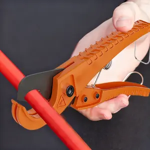 Ratchet Pipe Cutter for PVC/pex Pipes, Durable Plastic Body with Adjustable Tension Device, Metal Clasp, 0-32mm Cutting Tool