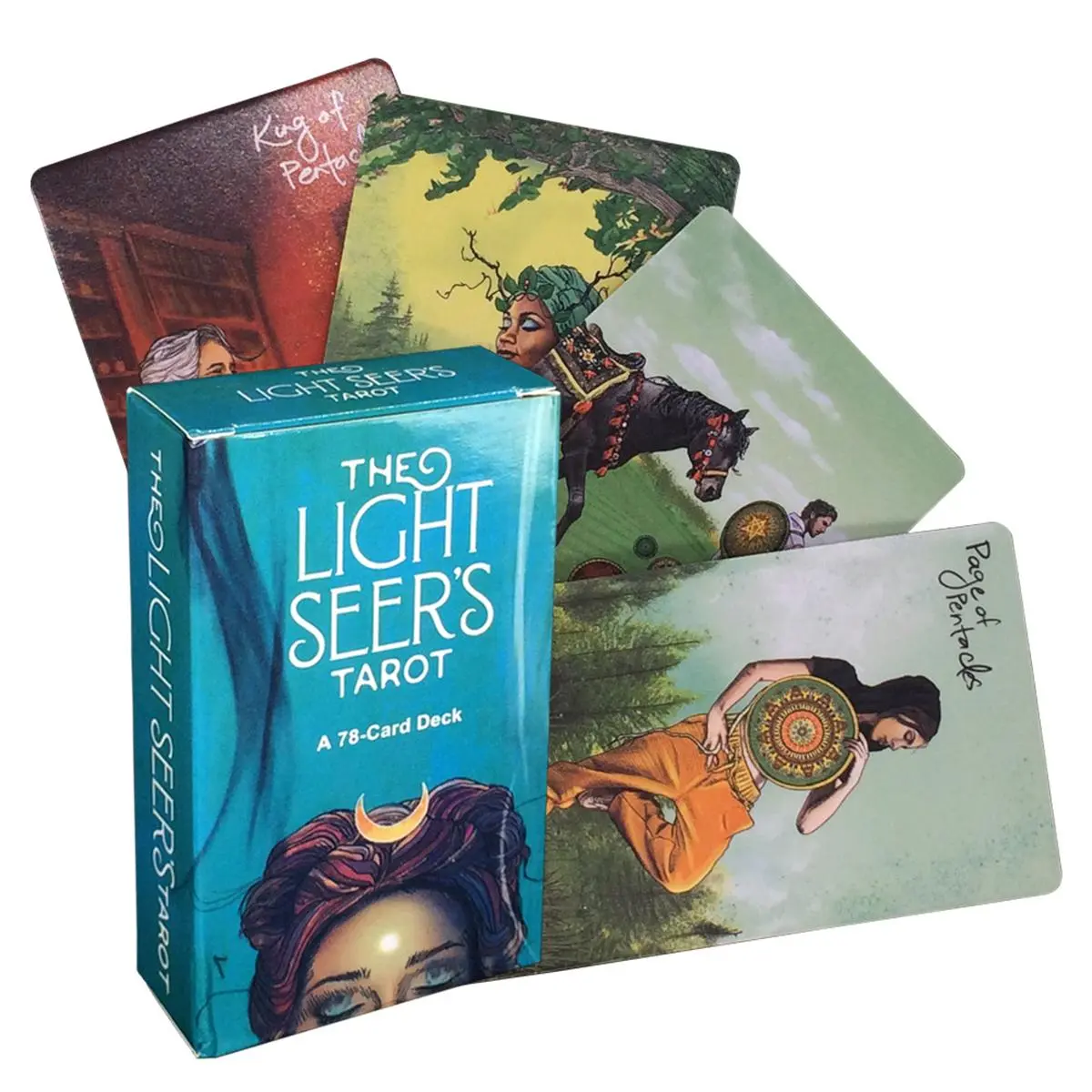 The Light Seers Tarot Card Game, 1 Box Tarot Card Game, Durable Tarot Cards, tarot card decks, Card Game for Beginners and Experienced Readers, Card Games for Teens, Party Game, Fun Game for Family & Friends, Cards Games Deck