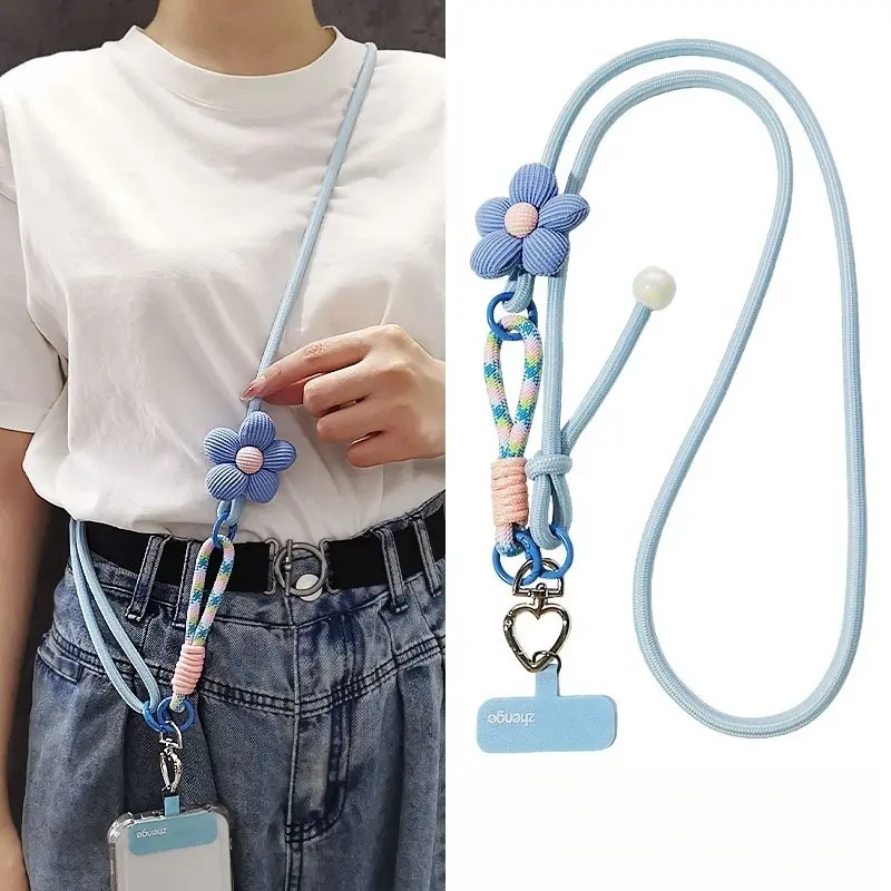 Mobile phone lanyard, Cell Phone Lanyard, adjustable cross-body strap, long neck length, women's wrist strap, short woven rope, multi-functional, suitable for outdoor travel, hiking, Phone Strap Holder, Crossbody Lanyard, Mobile Phone Accessory