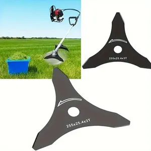 Three teeth Brush Cutter Blade for Various Types of Grass Trimmer Brush Cutter Cutting grass blades Cutting the grass at the base Lawn Mower Blade (3 Teeth ), Durable Lawn Care Tool, Essential Gardening Equipment, Efficient Grass Cutting Accessory