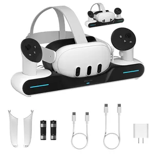 MaeckerVR Charging Dock for Meta Quest 3/3S Charging Station Magnetic Charger for Meta Quest 3/3S Accessories Charging Stand