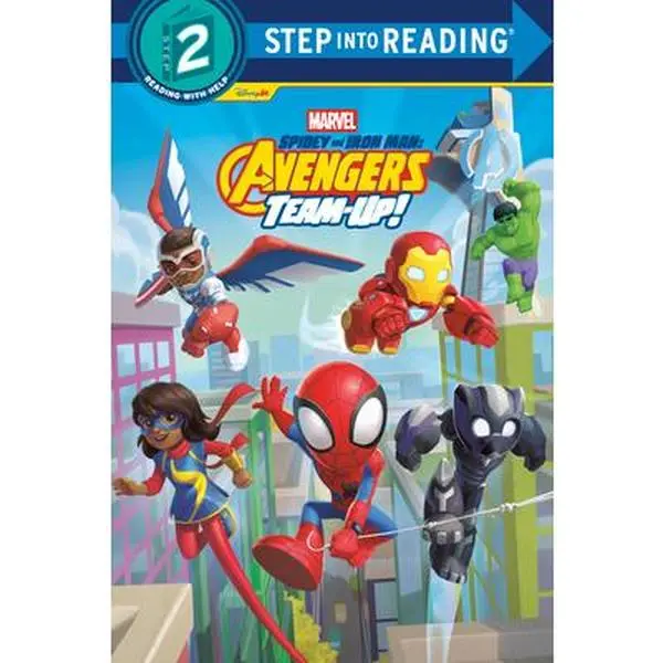 Marvel Spidey and Iron Man: Avengers Team-Up - Step Into Reading English Action-Packed Adventure Children's Book with Black Panther (Spidey and His Amazing Friends), Random House Paperback