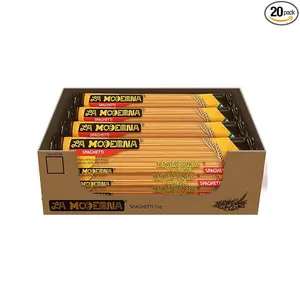 LA MODERNA, Spaghetti, Pasta, Hecha con Sémola de Trigo Durum, Enriquecida con Vitaminas y Hierro, 7 oz, Pack de 20