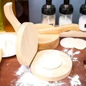Solid Wood Dumpling Skin Maker for Fast Pressure Cooking, Household Pasta Skin and Rice Dumpling Accessories, Kitchen Gadget for Perfect Dumplings, Durable Cooking Tools