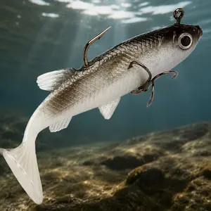Titanium Coated Rustproof Triple Hooks Lifelike Fishing Lure: Realistic Swimming Action for Bass Trout Cod Perch, Freshwater Saltwater Universal Hard Bait.