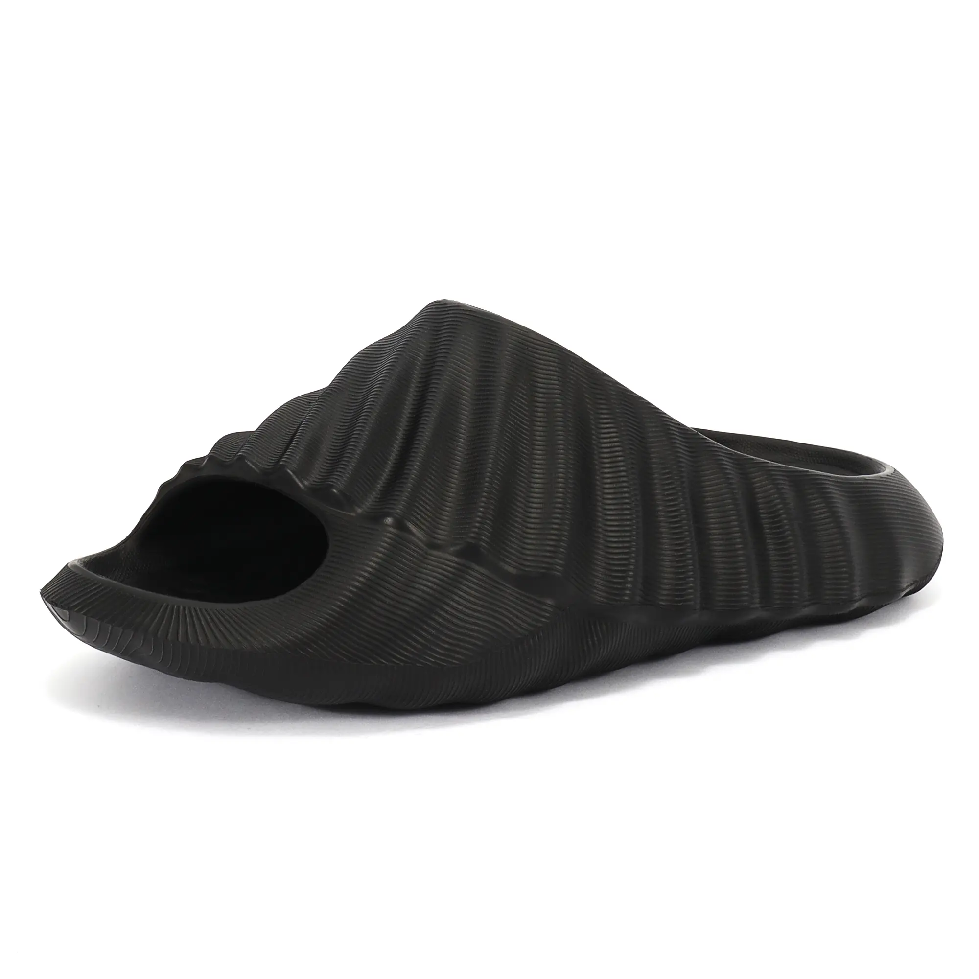 Men's Lightweight EVA Slides, Soft Pillow Sandals with Thick Wave Sole for Bathroom, Gym, Pool, Beach and Summer Comfort