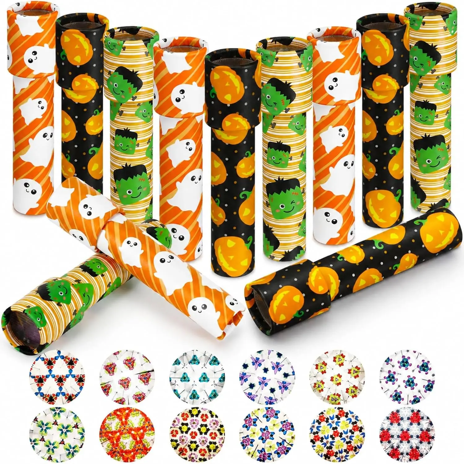 Halloween Fall Gift 6 Pcs Halloween Party Favors Kaleidoscopes for Kids, Mini Classic Nostalgic Educational Kaleidoscope Toys for Halloween Goodie Bags Stuffers, Classroom Prizes, Birthday Parties Gifts