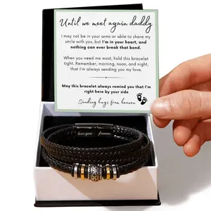 Baby Memorial Gift For Dad, Miscarriage Gifts, Child Loss Bracelet, Meaning Bracelet for Dad, Love You Forever, Men's Jewelry