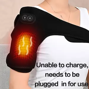 Electric Heating Warmer with Vibration, Adjustable Heat and Shaking, Shoulder Knee Elbow Use, Comfort Stable, USB Powered, Heated Wrap, Home Car Use，Unable to charge, please ensure that the power cord is always connected during use