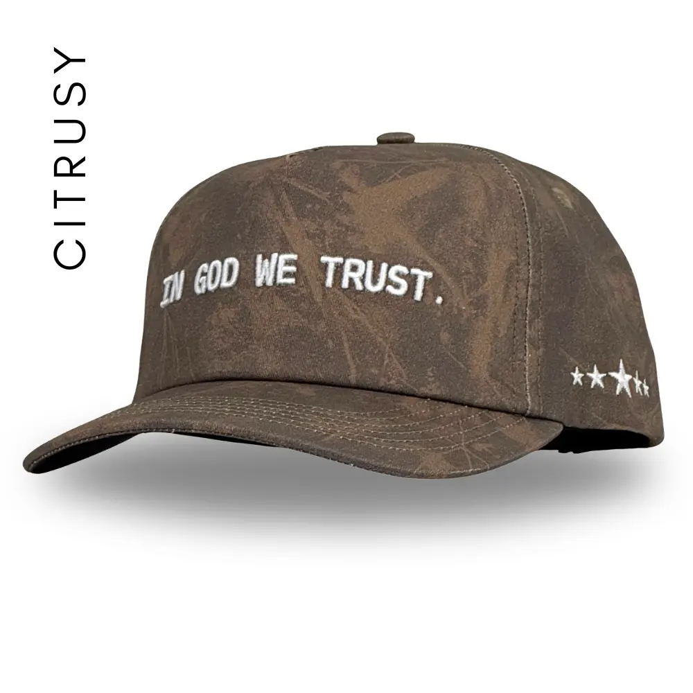 IN GOD WE TRUST UNSTRUCTURED HAT - CAMO
