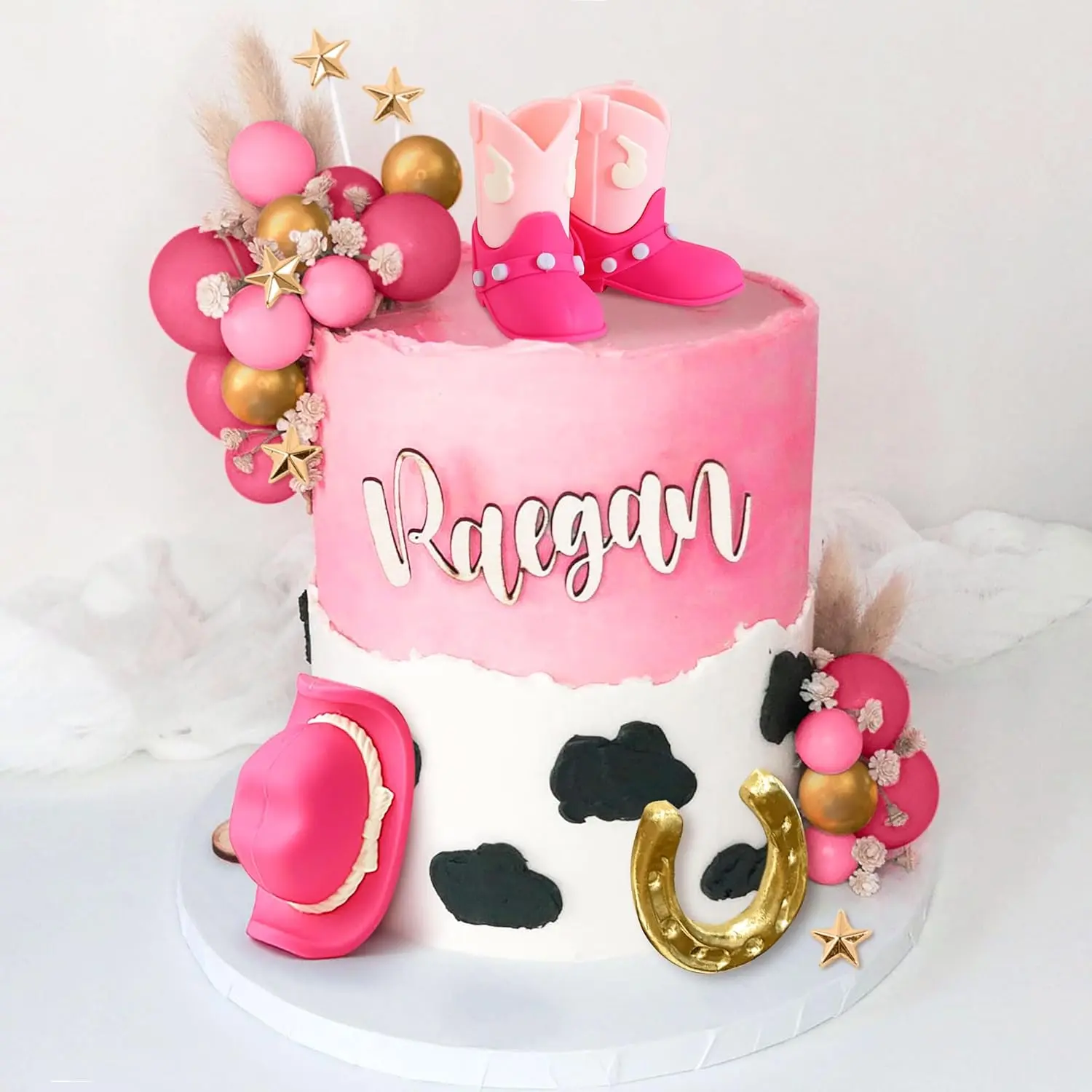Cowgirl Cake Topper Cowboy Western Decorations Cowgirl Hat Birthday Cake Topper Cowgirl Boots Cow Balls Cake Decor Ornaments