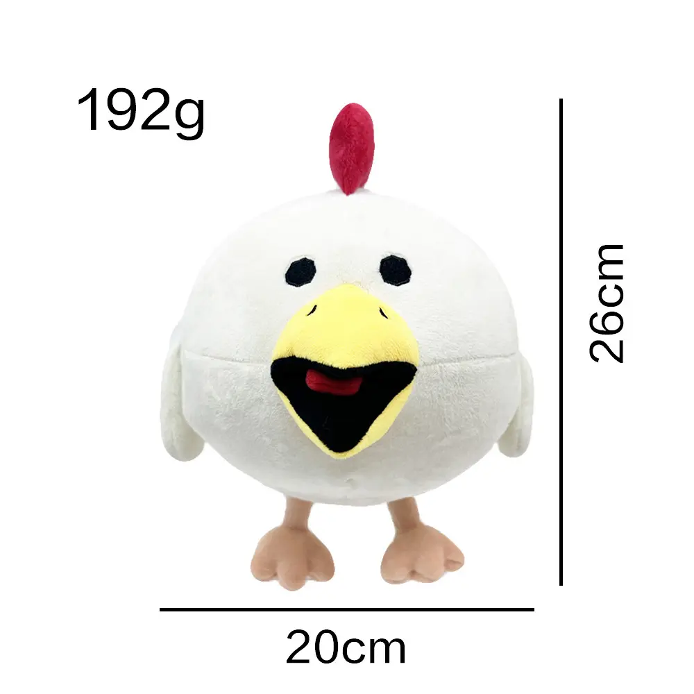 Chicken Gun White Flying Chicken Stuffed Toy, Cute Cartoon Game Character Plushie, Animal Stuffed Toys for Cute Collectibles, Plushie Love & Viral Cuteness, Home Decor Gift