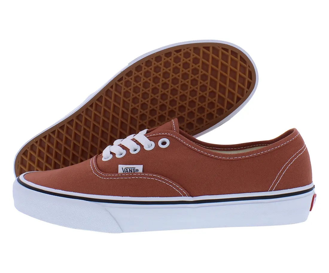 VANS Authentic Classic Low-Top Canvas Sneaker, Unisex Lace-Up Athletic Footwear for Casual Everyday Wear, Sports Shoes, Trainer, Basic, Logo Patch