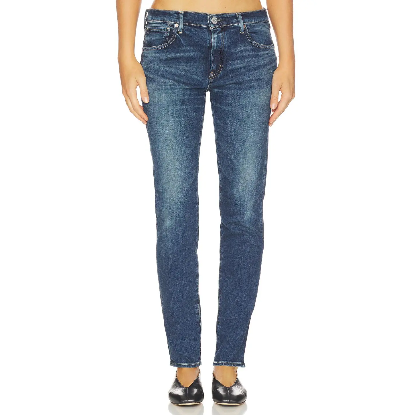 Moussy Vintage Glocester Skinny Long Jeans in Dark Blue