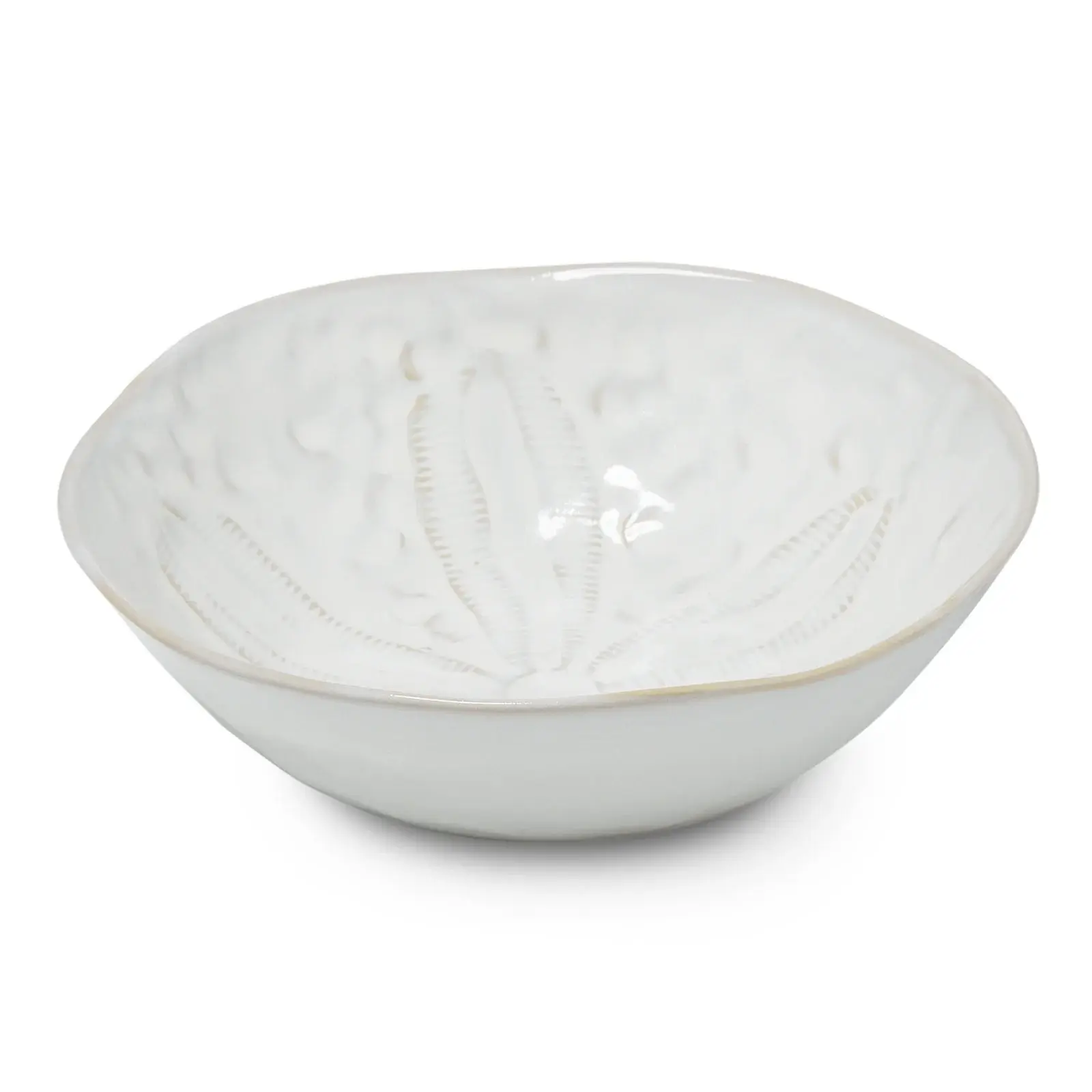 Simon Pearce Burlington Sand Dollar Pasta Bowl - Cloud