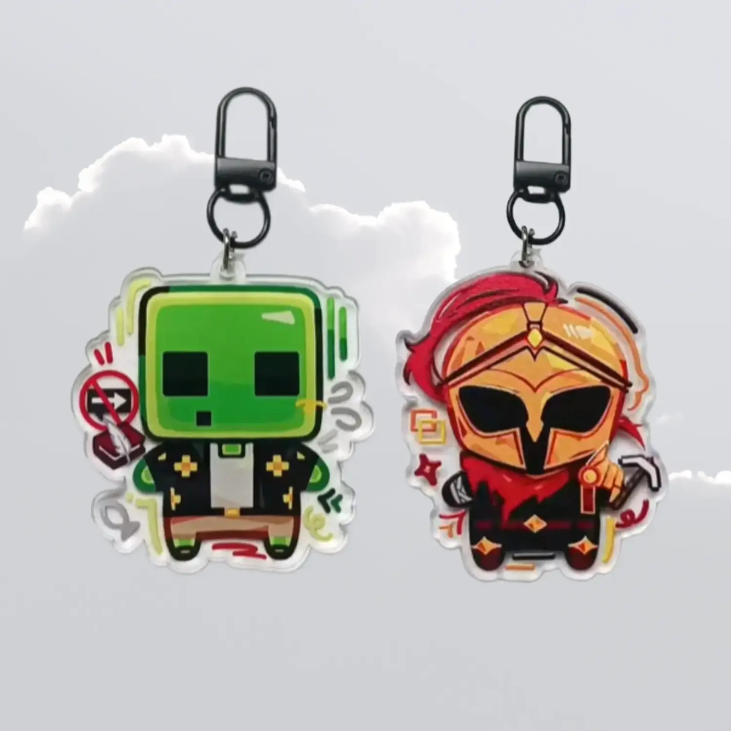 Minecaft ARG Keychains - D3rlord3 and AveryTheMayo Searching For A World That Doesn't Exist Acrylic Charm