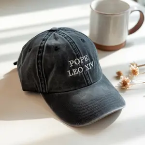 Embroidered Robert Francis Prevost New Pope Hat Leo XIV Vatican Hat , First American Pope,Catholic Church Holy Father Pope Hat