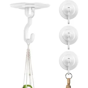 4 Pack Adhesive Wall & Ceiling Hooks, 3lbs Heavy Duty No-Drill 360 °   Swivel Hangers for Plants, Lights, Wind Chimes & Home Decor       Can these hooks hold heavy items? Do the hooks come with all the necessary hardware? Are the adhesive hooks removable