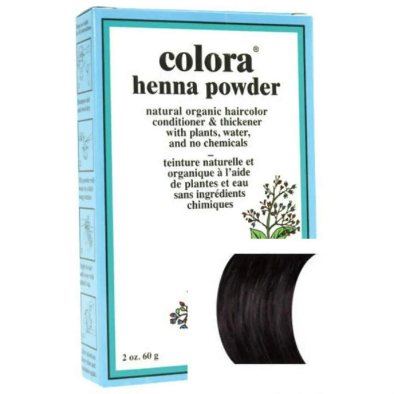 Organic Natural Henna Hair Coloring Powder - Burgundy Shade, 2oz Haircare Product with Colora Formula, Bottle-Packaged, Water-Activated, Adds Body to Hair