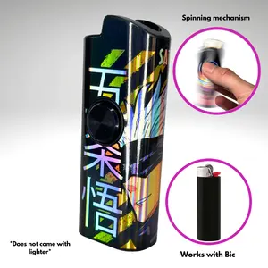 FLKR LYTR: 6eyes Fidget Spinning case for Bic Lighters, High quality polypropylene body for durability