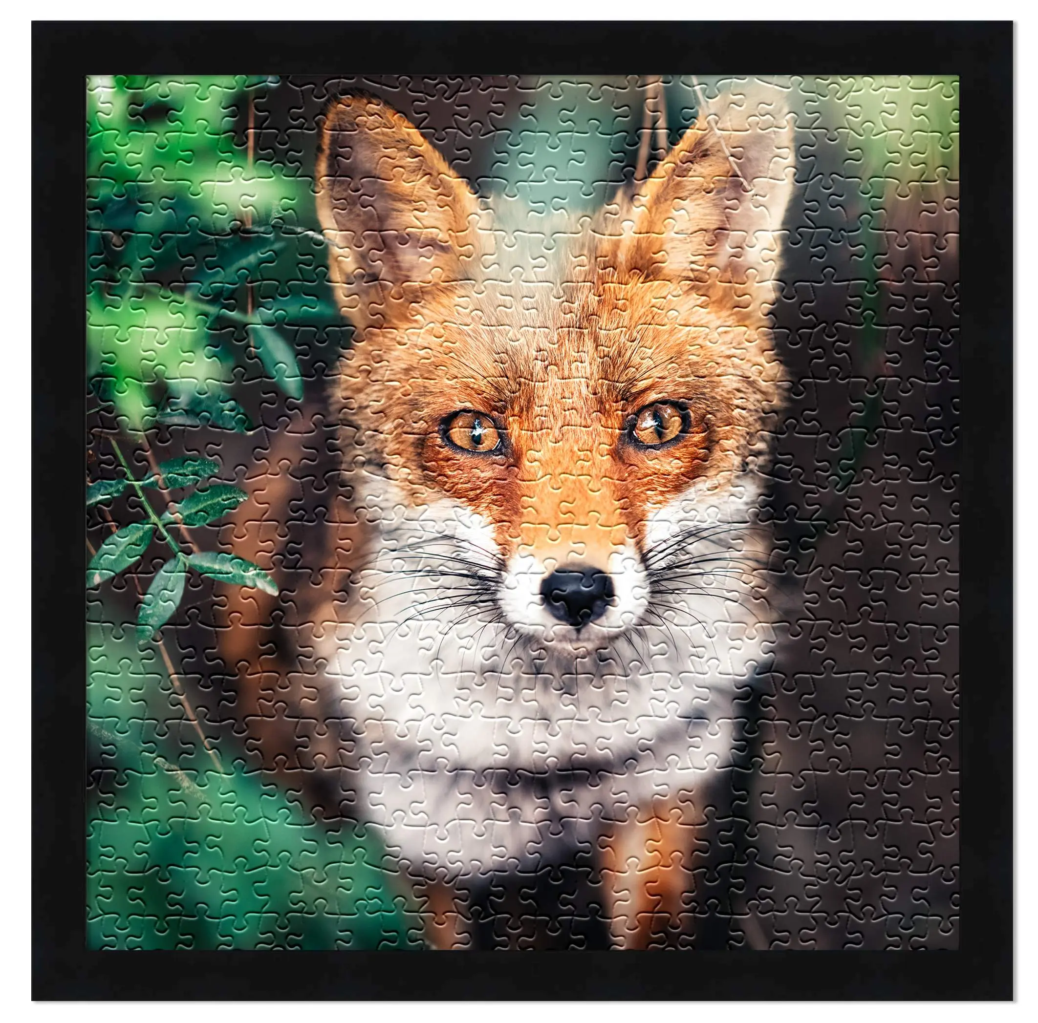 19x19 Jigsaw Puzzle Frame Kit - Kit Includes Puzzle Glue Sheets, Black Wood Puzzle Frame, UV Acrylic, Backing,, Hanging Hardware