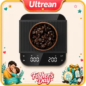 Ultrean Coffee Scale Rechargeable Espresso Scale with Timer 3kg 0.1g Accuracy for Pour Over and Drip Coffee Digital Weighing Machine