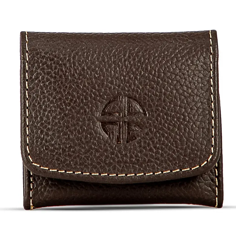 Handcrafted Cowhide Leather Jewelry Case - Cufflink, Ring and Chain Storage Organizer - Premium Brown Leather Gift Box/Pouch for Cufflinks & Accessories