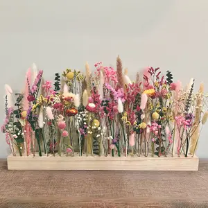 Dried Flower Bar bouquet with real dried flowers, Everlasting home decor floral wall art Plant Wood Wall hanging Decorative Nature