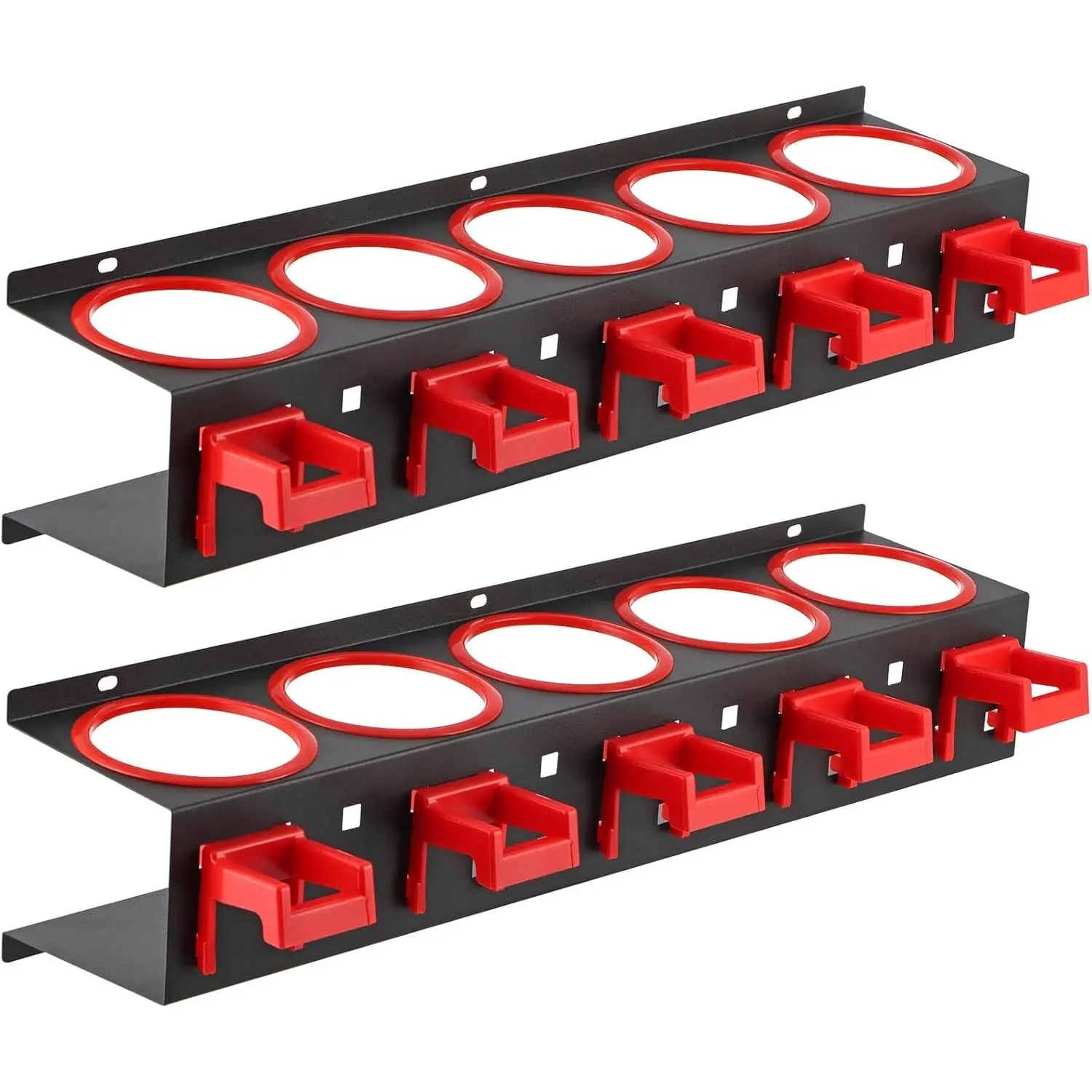 GJANSH Spray Bottle Storage Rack, Wall Mount Bottle Organizer Car Detailing, Steel Spray Bottle Holder