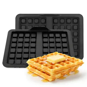 2 Piece Kitchen Set Food Grade Silicone Waffle Mold, Silicone Baking Tray for Ninja Air Fryer Af400eu Af451eu Af500de, Waffle Pan, Air Fryer Tray, Silicone Molds
