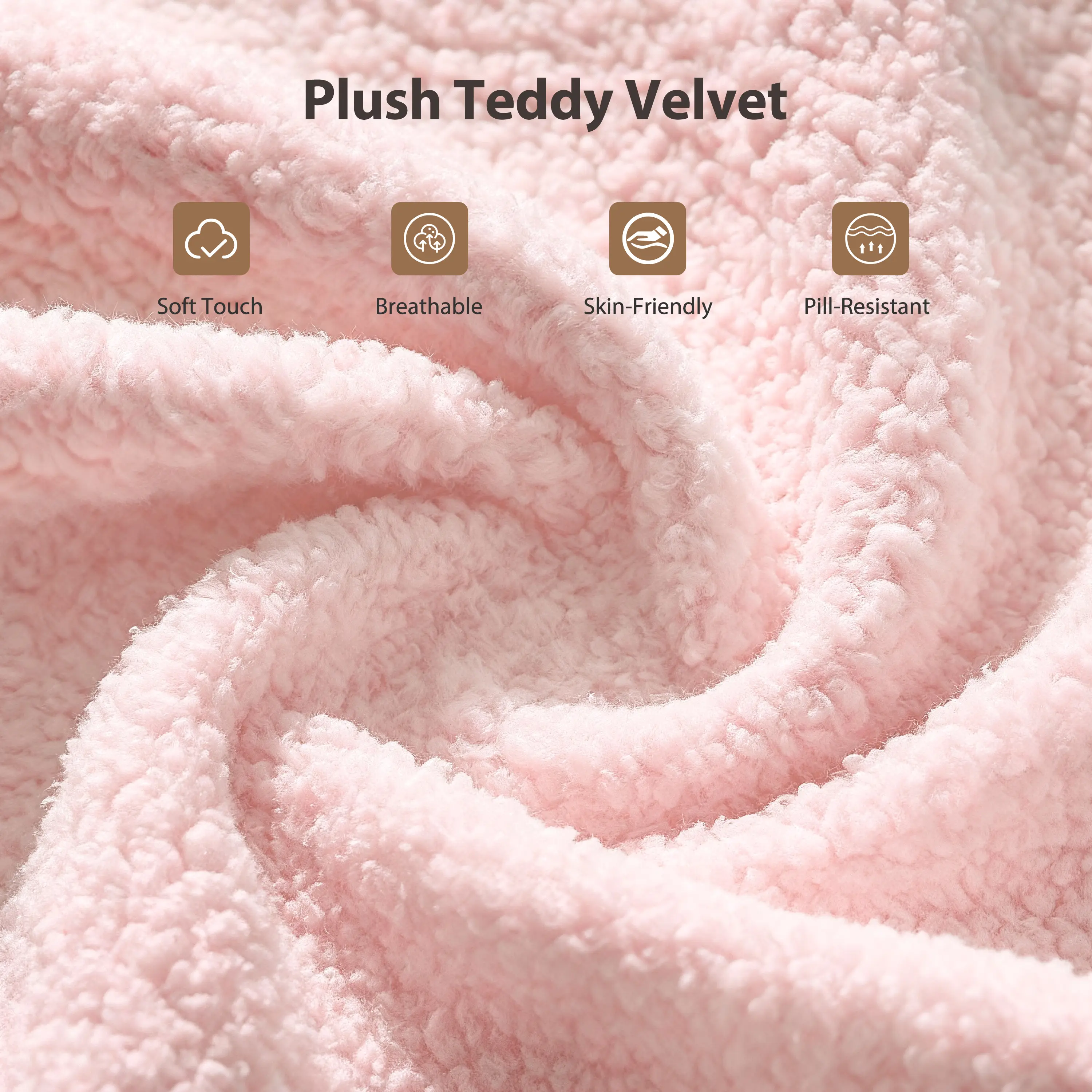 Pink - Plush Teddy Velvet