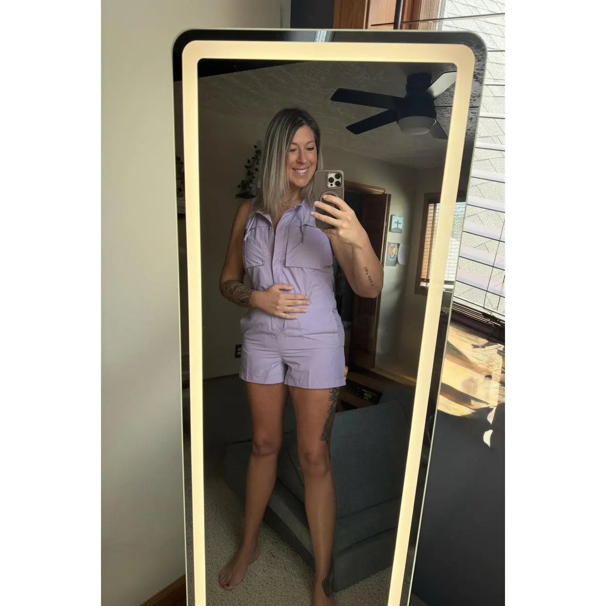 Mono B Sleeveless Cargo Romper – Purple Orchid
