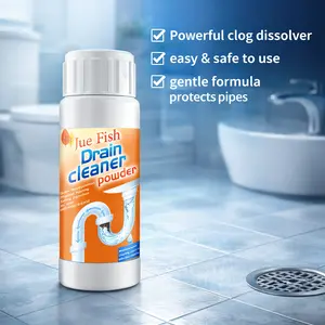 Drain Cleaner| Pipe Dredging Agent for Kitchen and Toilet Pipelines,Dissolves 200+ Blockages and Kills 99% of Bacteria#Drain Clog Remover Powde