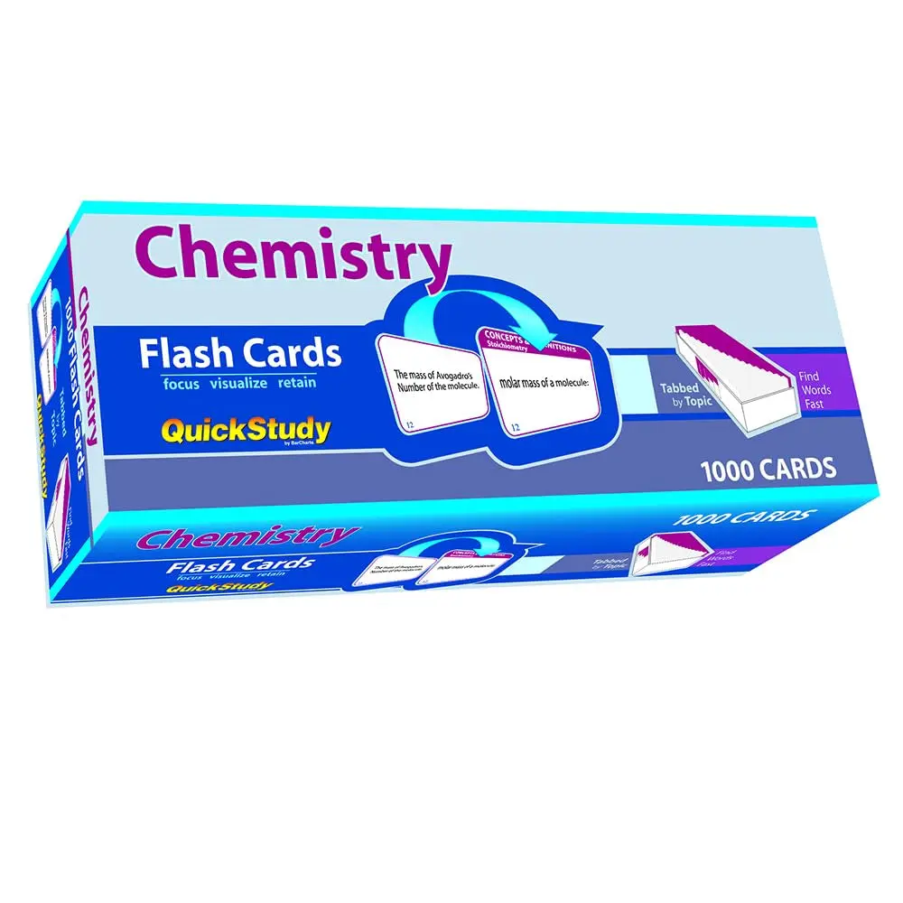 Chemistry Flash Cards: a Quickstudy Reference Tool campingessentials