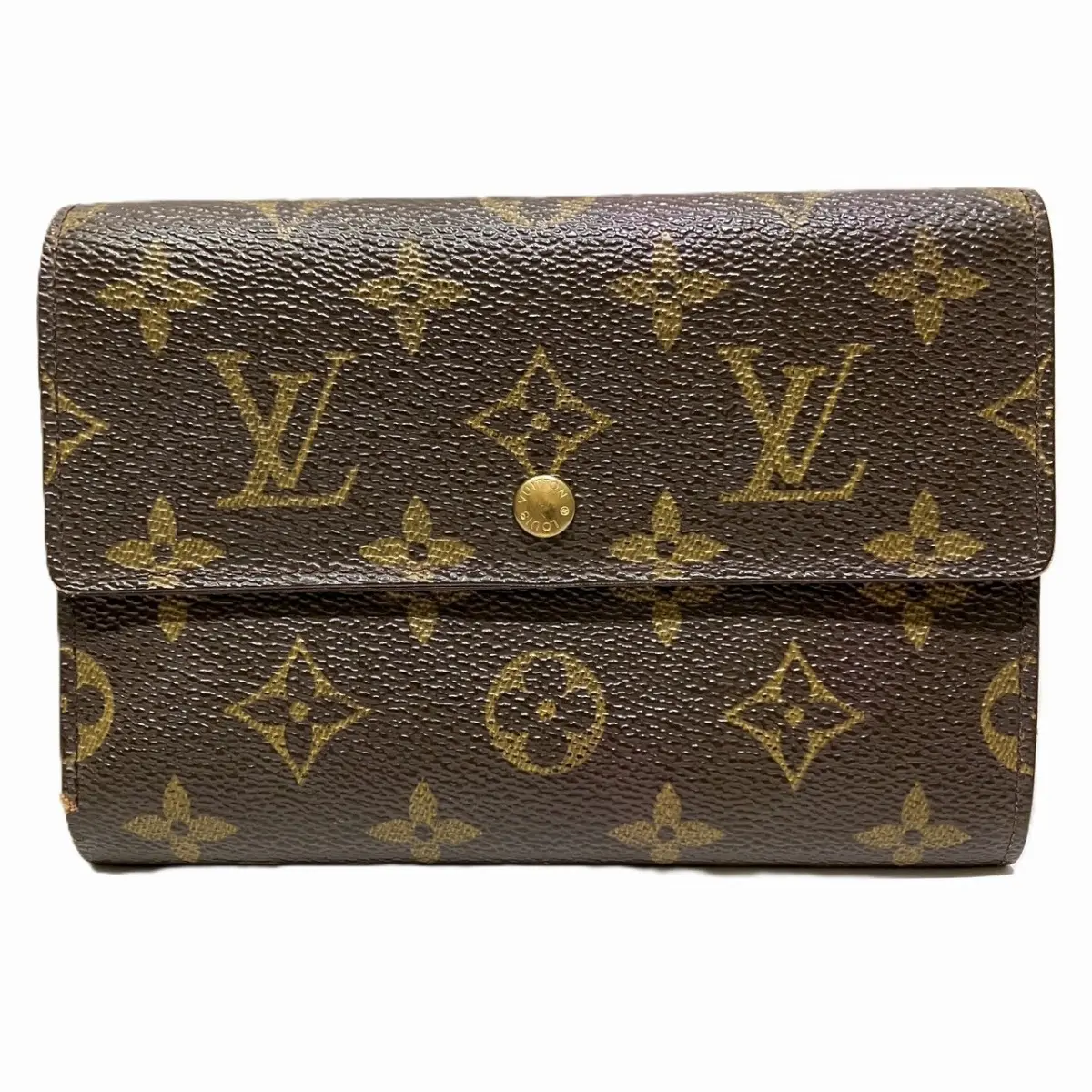 Pre-owned Louis Vuitton Canvas Small Leather Goods Monogram Trifold Wallet
