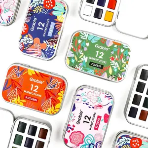 Grabie Watercolor Pocket Set Of 12 - Brilliant Artist-Grade Colors for Beginners and Experts portable art, pigment, Tiktokshopstockup, Tiktokshopmothersday