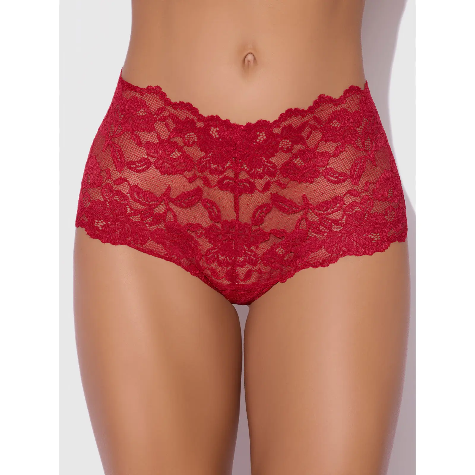Frederick's of Hollywood Mabel Feminine Ultra-Soft Floral Lace Cheeky Panty with a Flirty Open Keyhole Back, Lady, Sexy, Feminine Briefs, Ultra-Soft Lace Briefs, Panties, Women, Soft Briefs