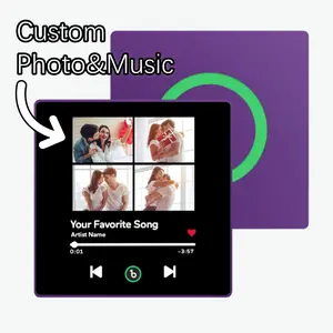 【Customization】Custom Music Fridge Magnet 4 Photos New 4.0 Upgrade Colorful with Frame Album Fridge Magnet Gifts for Girlfriend