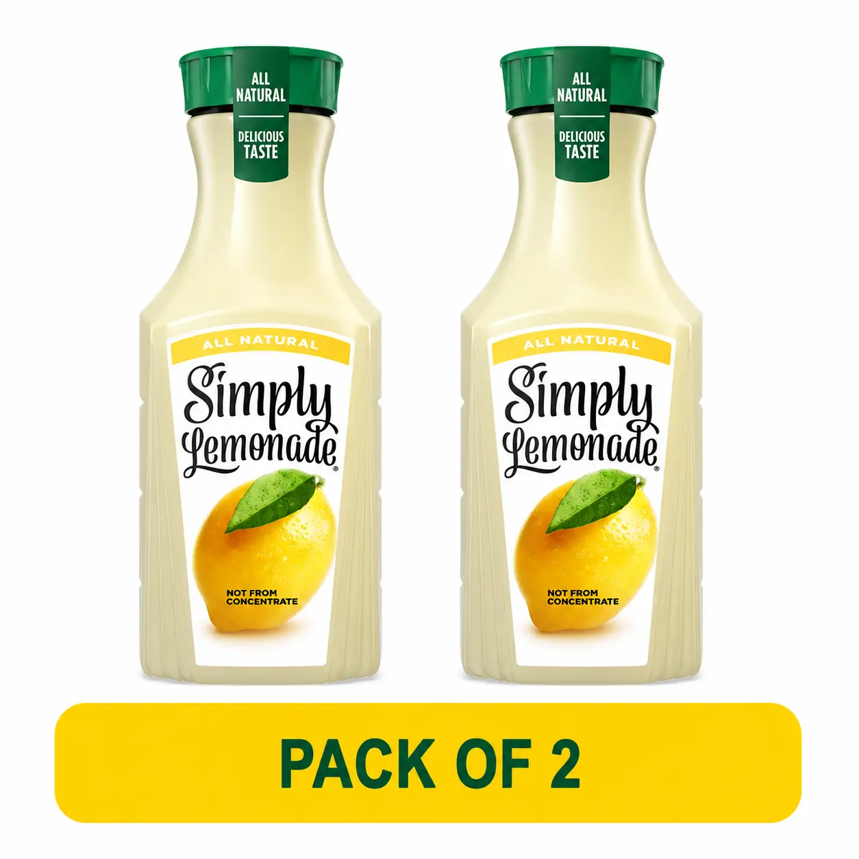 Simply Lemonade All Natural Lemonade Drink, 52 Fl Oz Bottles, Ready to Drink, 2 Pack (104 Fl Oz Total)