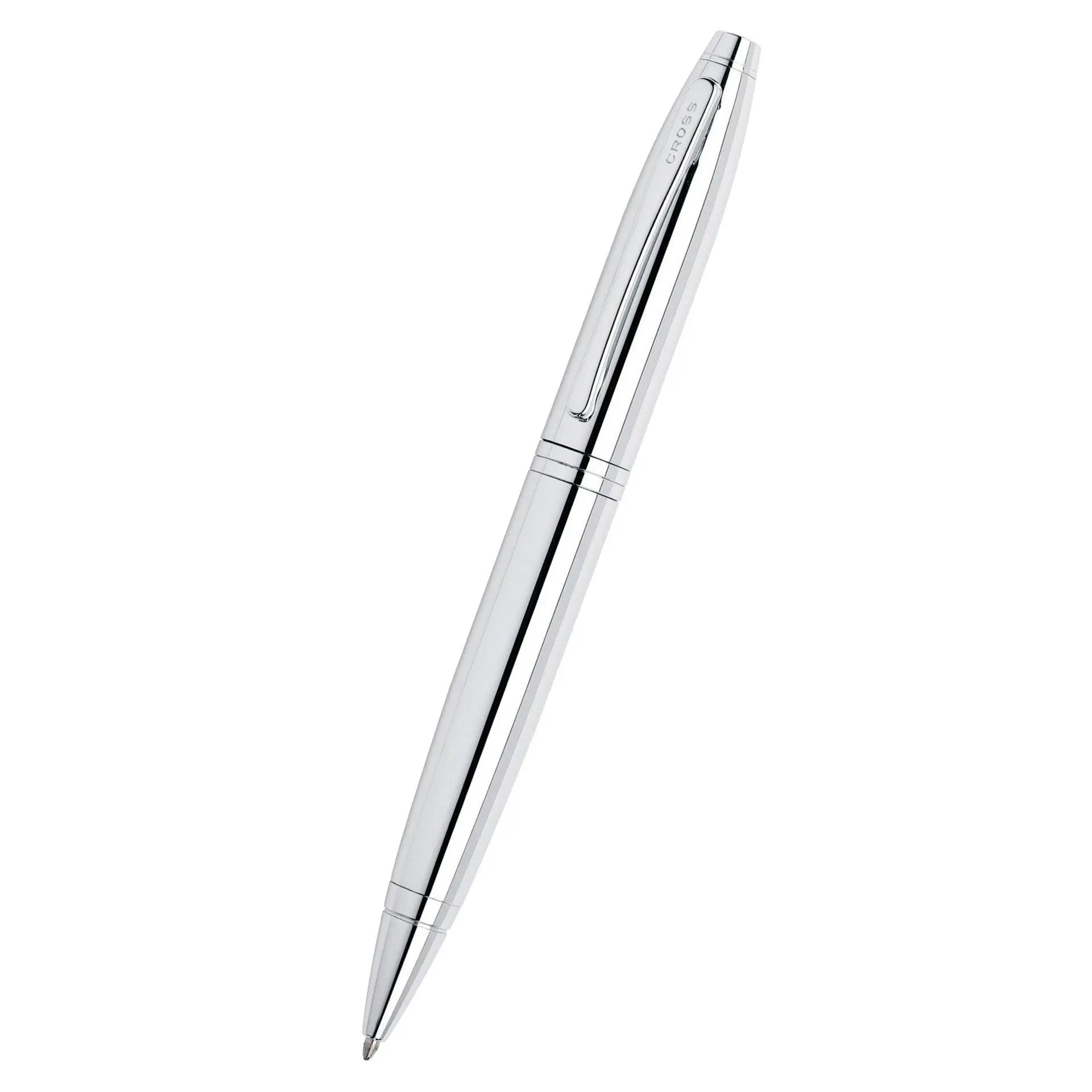 Calais™ Polished Chrome Ballpoint Pen, Office Writing Tool with Art Deco Aesthetic, Ballpoint Pen Gifts for Boyfriend, Writing Pens