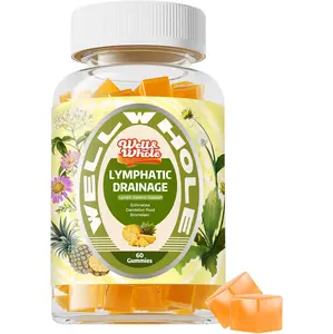 Lymphatic Drainage Gummies, Lymphatic Drainage Supplements with Echinacea, Dandelion, Burdock, Lymph System Support, Lymph Detox Cleanse & Immune Support, Pineapple, Vegan, 60 Gummies
