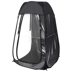 Portable Pop Up Sports Tent, Ideal Shelter for Outdoor Sports Events, Fishing and Camping, Protection from Cold Wind and Rain, Black