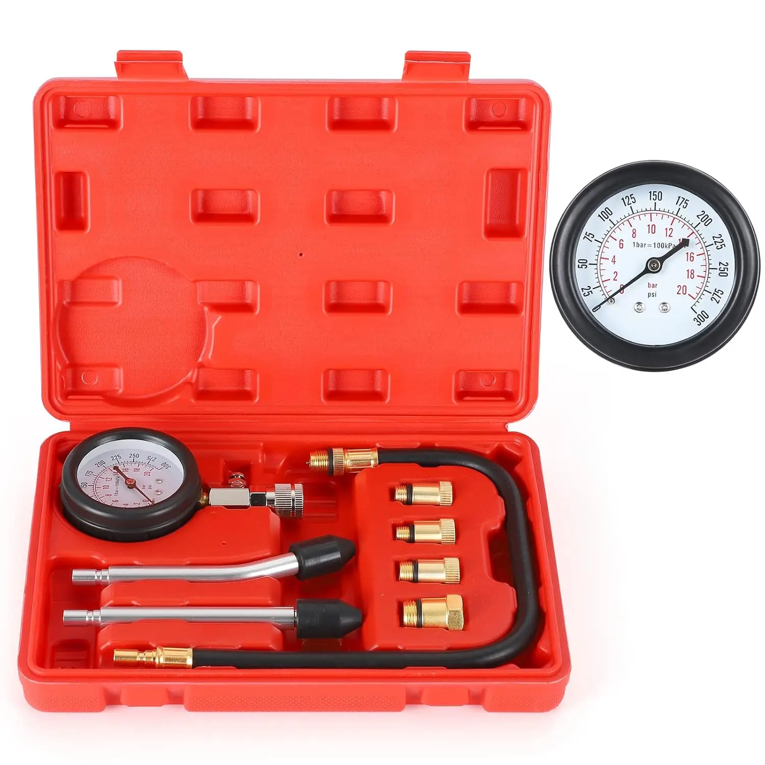 Compression Tester, Spark Plug Tester, Test Gauge, Motorcycle, car, Outboard Engine, Chainsaw, Snowmobile, car, Gasoline, Gas Engine