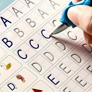 FaddishDeal Kids' Writing Practice Books Set with Magic Ink Pen & Silicone Aid - Reusable Number 0-100 Practice Sheets for Early Learning & Education