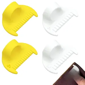 4Pcs Edge Stitch Lock & Sewing Gauge, 3mm/4mm Edge Sewing Lockranding Tool SewingTemplates Rulers Needle Gauge Quilting Ruler Measuring Tool Seam Gauge for Sewing Straight