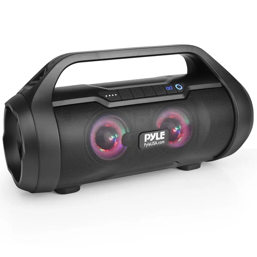 Portable Bluetooth Boombox Speaker 500W | Waterproof Wireless Speaker with Powerful Bass - Dual 3" Subwoofer, Rechargeable Battery, FM Radio, USB/AUX/TF Card Support