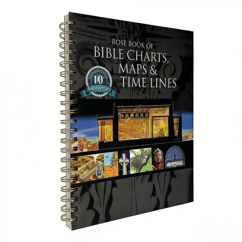 Rose Book of Bible Charts, Maps & Time Lines Vol.1 10th Anniversary Collector's Edition - Durable Lay Flat Binding Religious Reference Material, Pastor & Ministry Team Tool, Visual Tools for Group Sessions & Personal Biblical History Study, Sunday School