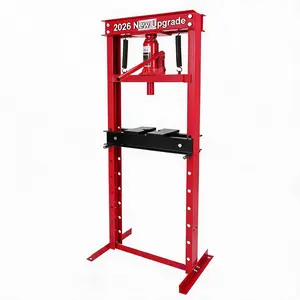 Heavy Duty Hydraulic H-Frame Shop Press – 12/20 Ton Benchtop & Floor Model – Versatile Adjustable Worktable, Bottle Jack & Press Plates – For Bending, Straightening, Metalworking