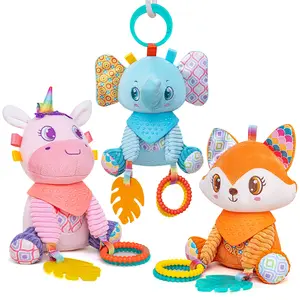 Youngsters Crib Hanging Rattles Toys - Youngsters Youngsters Crib Bed Around Rattle Bell Sensory Cartoon Animal Spiral Hanging Toy with Ringing Bell for Youngsters Bed Stroller Car Seat for Youngsters Boys and Girls Rattle Maracas Sensory