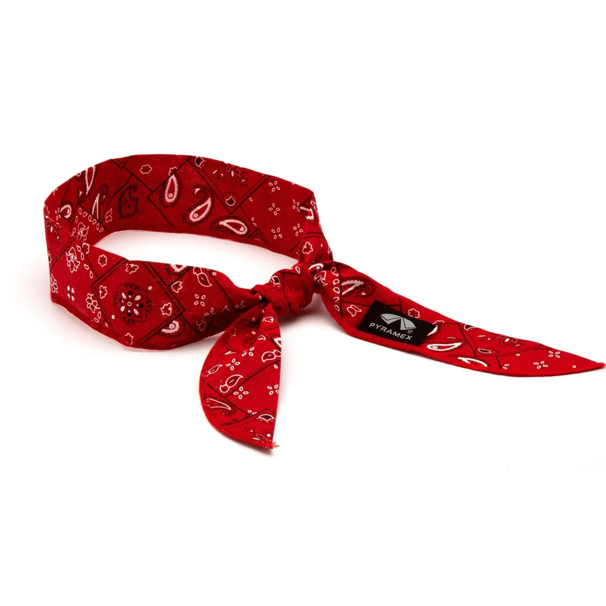 Pyramex CNB12PKR Beaded Cooling Bandana (12 Pack) - Red Paisley, Water Sports Accessory, Polymer Beads, Heat Relief, Reusability, Tie-On Wear